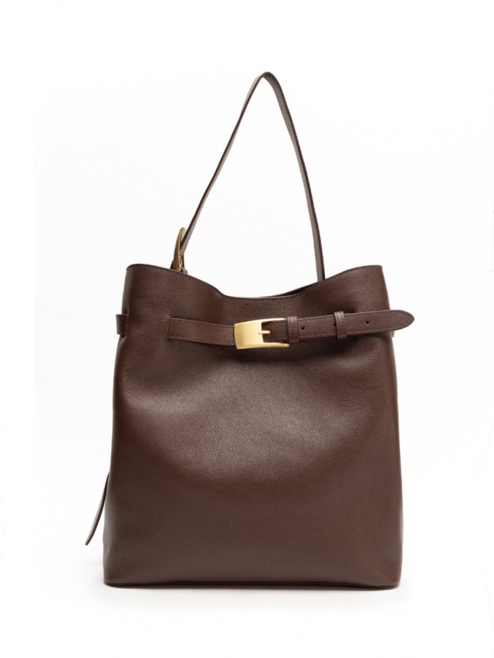 Elleme Paris Belt Bag Pebbled Leather Dark Brown EUC